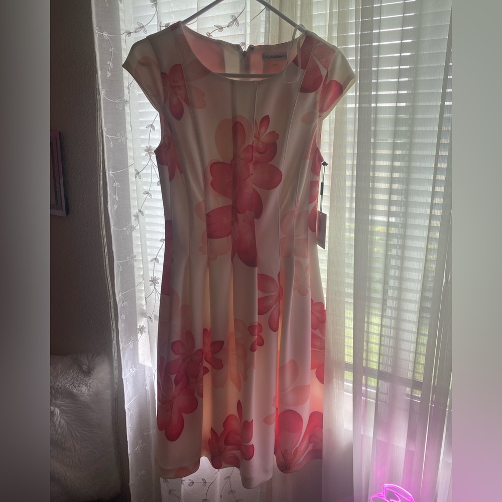 Calvin Klein Pink Floral Dress